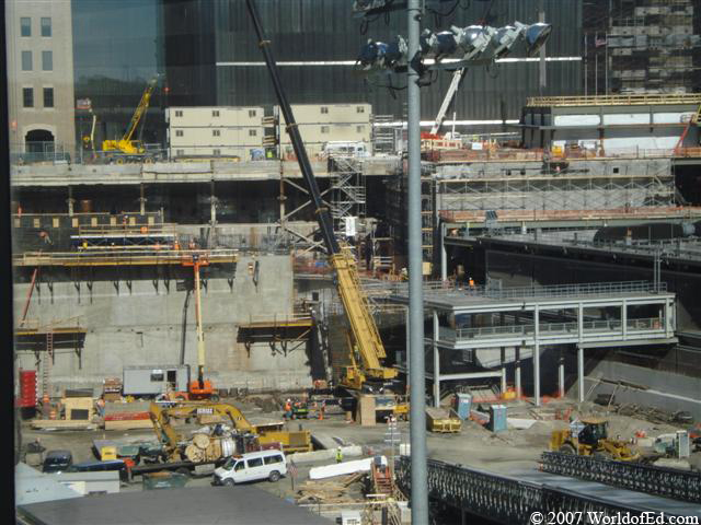 The World Trade Center being rebuilt.